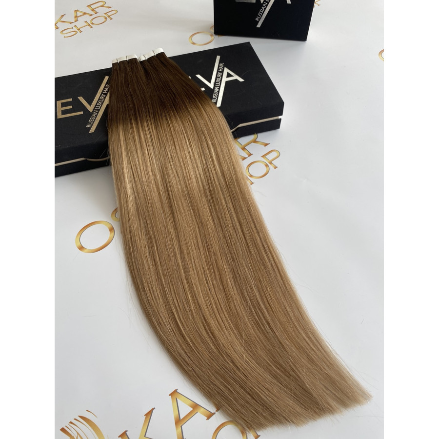 Extensii Tape-in Russian Hair Ombre #4/#18 Extensii Tape-in Russian Hair Ombre #4/#18